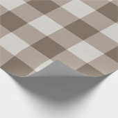 Buffalo Check Beige Cream Ivory Gingham Wrapping Paper (Corner)