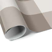 Buffalo Check Beige Cream Ivory Gingham Wrapping Paper (Roll Corner)