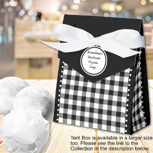 Buffalo Check - Black and White - 3x1.5x3.25 Tent Favor Boxes