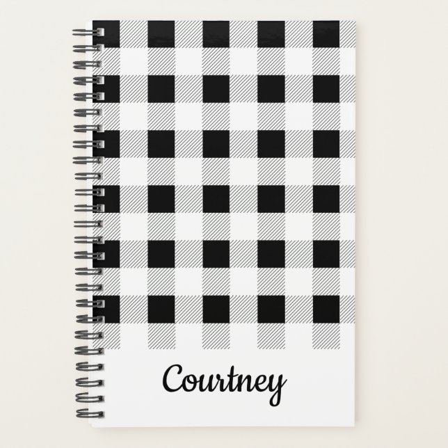 Buffalo Check | Black & White Planner (Front)