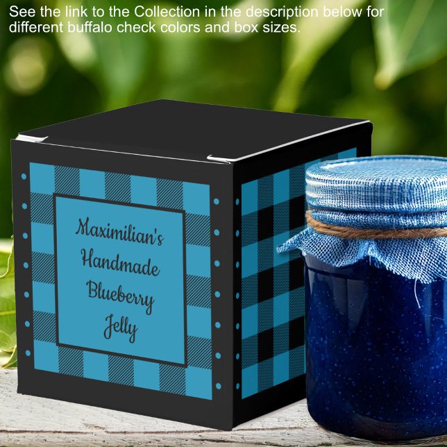 Buffalo Check - Blue and Black - Classic Favor Boxes (Creator Uploaded)
