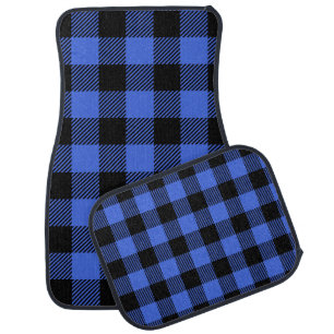Buffalo Check Blue & Black Lumberjack Plaid Decor Car Floor Mat