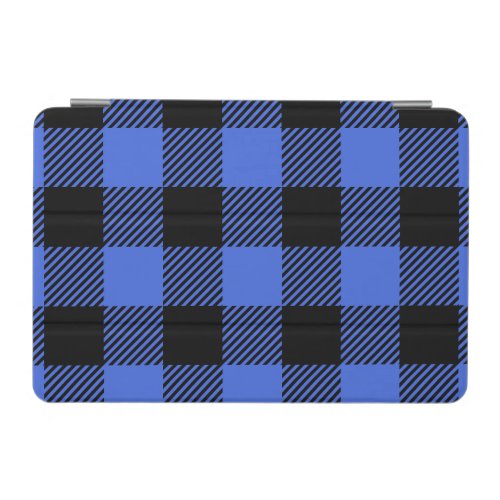 Buffalo Check Blue  Black Lumberjack Plaid Decor iPad Mini Cover