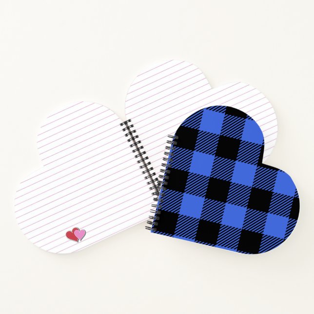 Buffalo Check Blue & Black Lumberjack Plaid Decor Notebook (Inside)