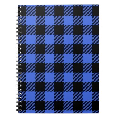 Buffalo Check Blue  Black Lumberjack Plaid Decor Notebook