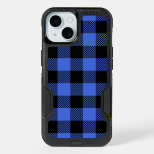 Buffalo Check Blue & Black Lumberjack Plaid Decor iPhone 15 Case