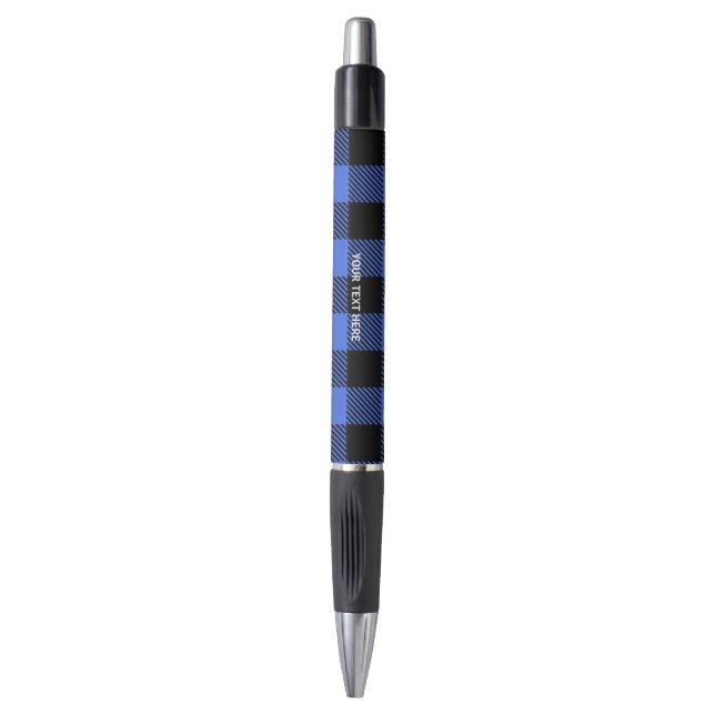 Buffalo Check Blue & Black Lumberjack Plaid Decor Pen (Front Vertical)