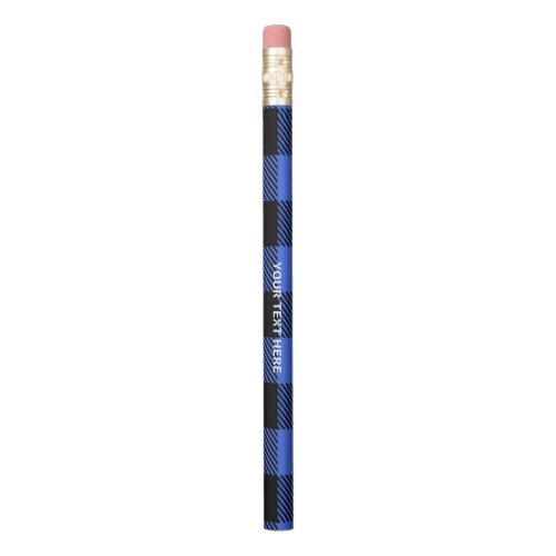 Buffalo Check Blue  Black Lumberjack Plaid Decor Pencil