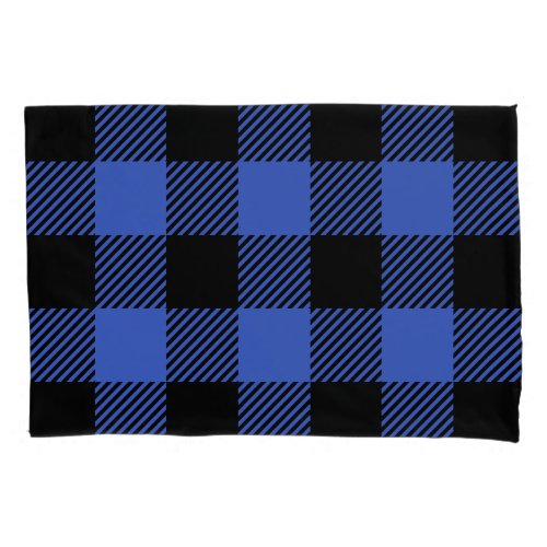 Buffalo Check Blue  Black Lumberjack Plaid Decor Pillow Case