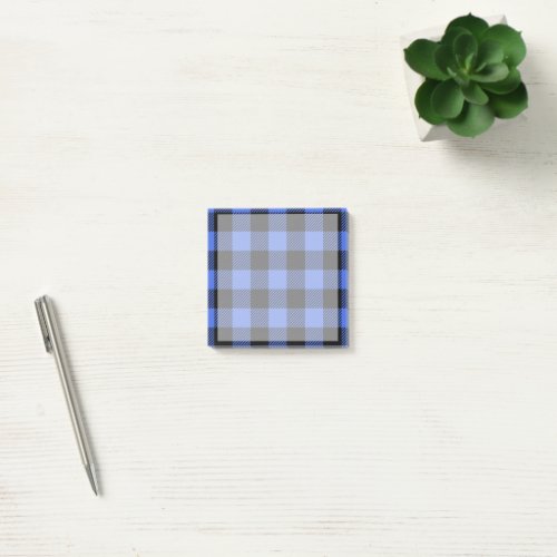 Buffalo Check Blue  Black Lumberjack Plaid Decor Post_it Notes