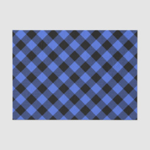 Buffalo Check Blue & Black Lumberjack Plaid Decor Tissue Paper