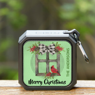 Buffalo Check Bow Red Cardinal BlueTooth Speaker