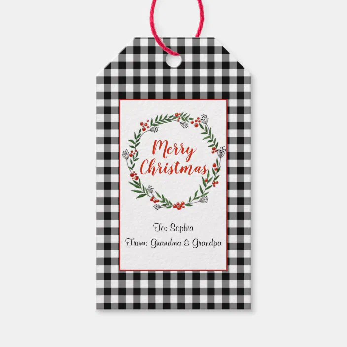 Buffalo Print Cards Custom Gift Cards Custom Gift Tags Family Gift Tags Buffalo Print Gift Monogrammed Gift Tags Monogram Gift Enclosures