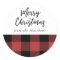 Buffalo Check, Christmas Sticker