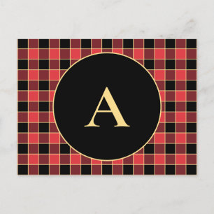 Buffalo Check Custom Colors SVG Save the Date Postcard