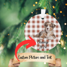Buffalo Check Cutomizable Ornament
