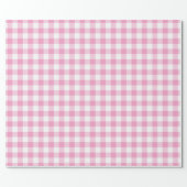 Buffalo Check gingham pattern pastel pink Wrapping Paper (Flat)