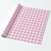 Buffalo Check gingham pattern pastel pink Wrapping Paper (Unrolled)