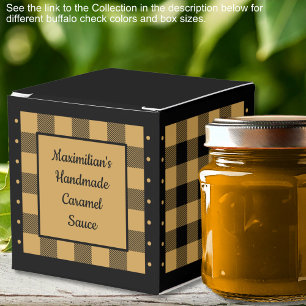 Buffalo Check - Gold and Black - Classic Favor Boxes