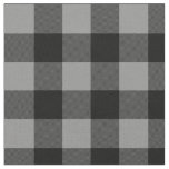 Buffalo Check Gray and Black Squares Plaid Fabric