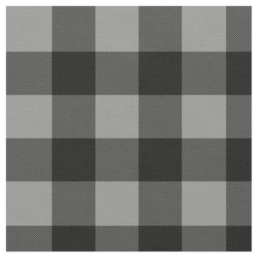 Buffalo Check Gray and Black Squares Plaid Fabric