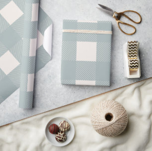 Buffalo Check Gray Simple Stylish Trendy Wrapping Paper
