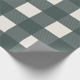 Buffalo Check Hunter Green Simple Stylish Trendy Wrapping Paper