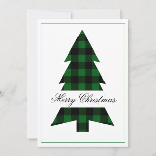Buffalo Check Merry Christmas Rustic Simple