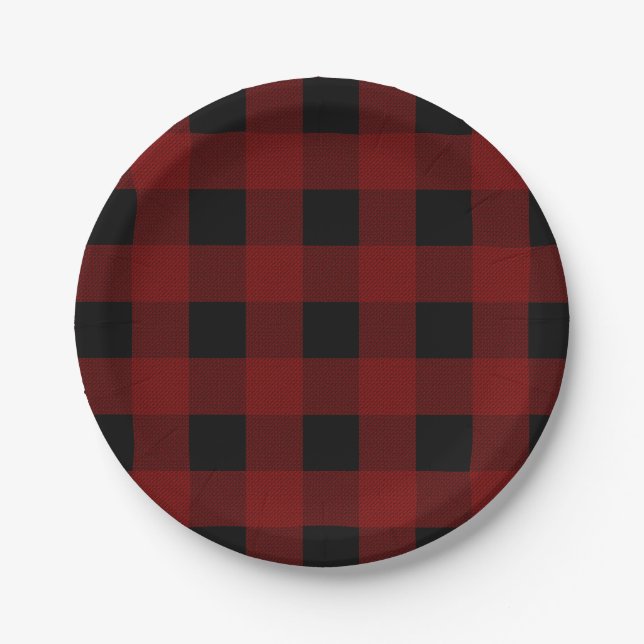 Buffalo Check Paper Plates (Front)