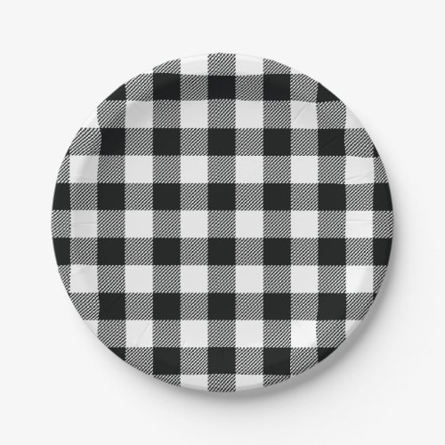 Buffalo Check Pattern Holiday Paper Plates