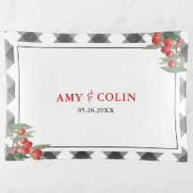 Buffalo Check Plaid Black & White Monogram Jewelry