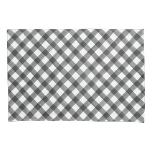 Buffalo Check Plaid Black White Pattern Farmhouse Pillow Case