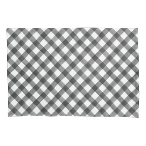 Buffalo Check Plaid Black White Pattern Farmhouse Pillow Case