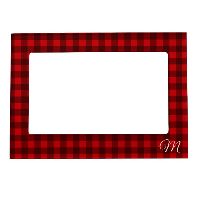 Buffalo Check Plaid Christmas Pattern Magnetic Frame (Front)