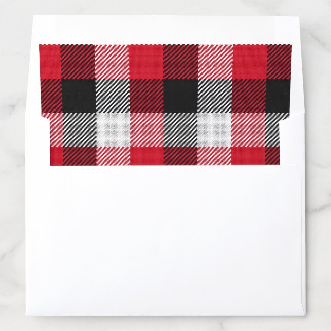 Buffalo Check Plaid Holiday Envelope Liner (In Envelope)
