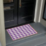 Buffalo Check Plaid Purple and White Doormat
