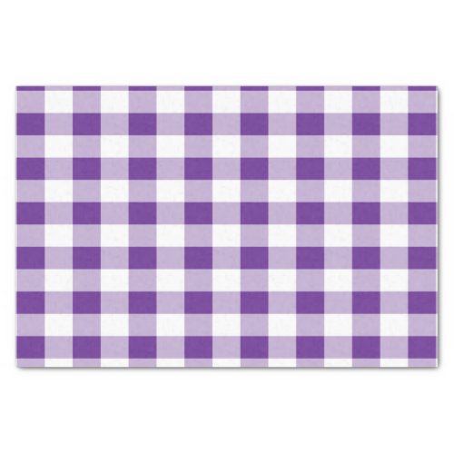 Buffalo Check Plaid Purple and White Pattern Tissue Paper