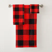 Buffalo plaid towel hotsell set