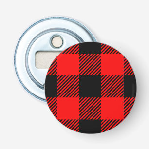 Buffalo Check Red and Black Lumberjack Plaid Decor Bottle Opener