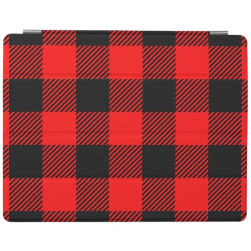 Buffalo Check Red and Black Lumberjack Plaid Decor iPad Smart Cover