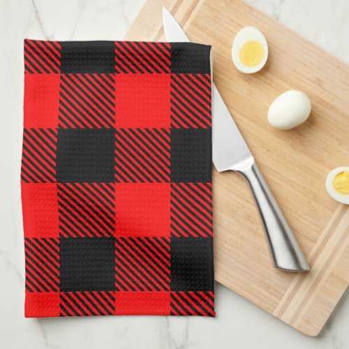 Buffalo Check Red and Black Lumberjack Plaid Decor Kitchen Towel