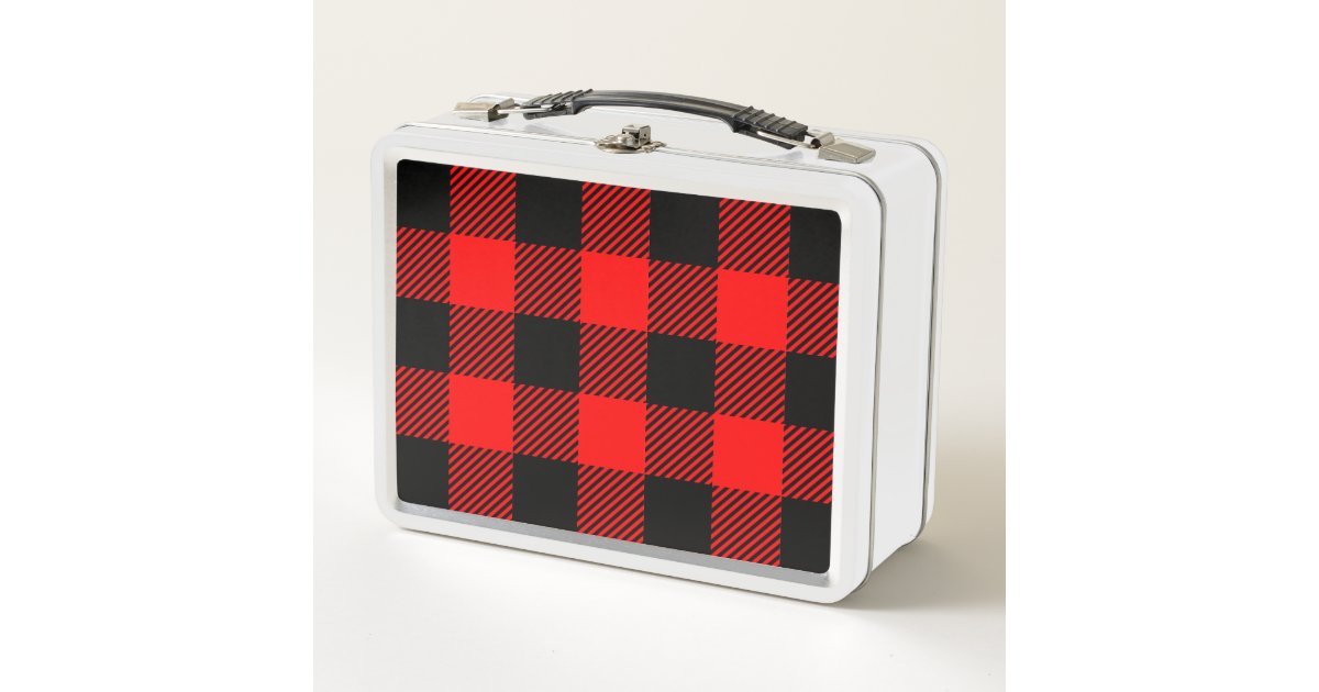 Personalized Checkered Print Lunch Box, Checker Lunch Bag, Back To Sch