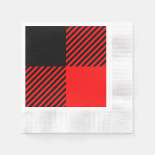 Buffalo Check Red and Black Lumberjack Plaid Decor Napkins