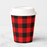 Buffalo Check Red and Black Lumberjack Plaid Decor Paper Cups