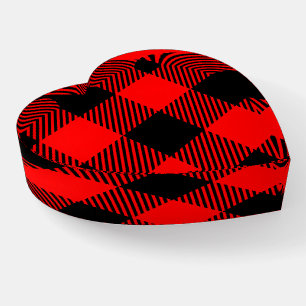 Buffalo Check Red and Black Lumberjack Plaid Decor Paperweight