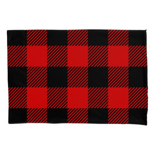 Buffalo Check Red and Black Lumberjack Plaid Decor Pillow Case