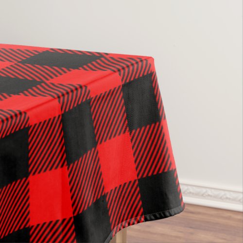 Buffalo Check Red and Black Lumberjack Plaid Decor Tablecloth