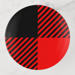 Buffalo Check Red and Black Lumberjack Plaid Decor Trinket Tray