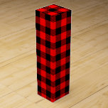 Buffalo Check Red and Black Lumberjack Plaid Decor Wine Box<br><div class="desc">A trendy Buffalo Check Red and Black Lumberjack Plaid Decor wine box sure to make an impression on or off the beaten paths. A great true north gifting idea. Sounds good, a great gift idea. Use the "Contact this Designer" link to contact us with your special design requests or for...</div>