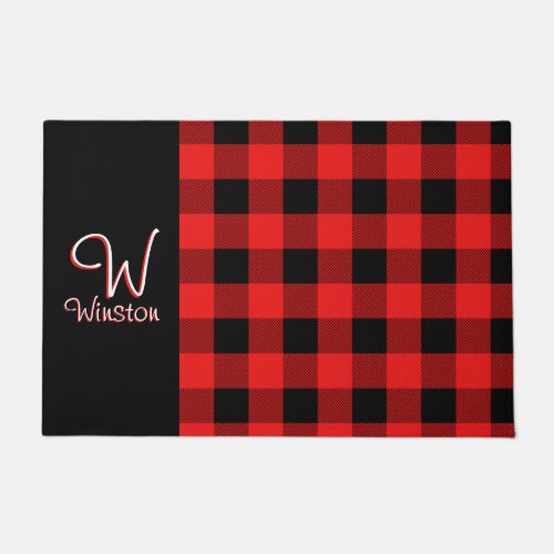 Buffalo Check Red Doormat